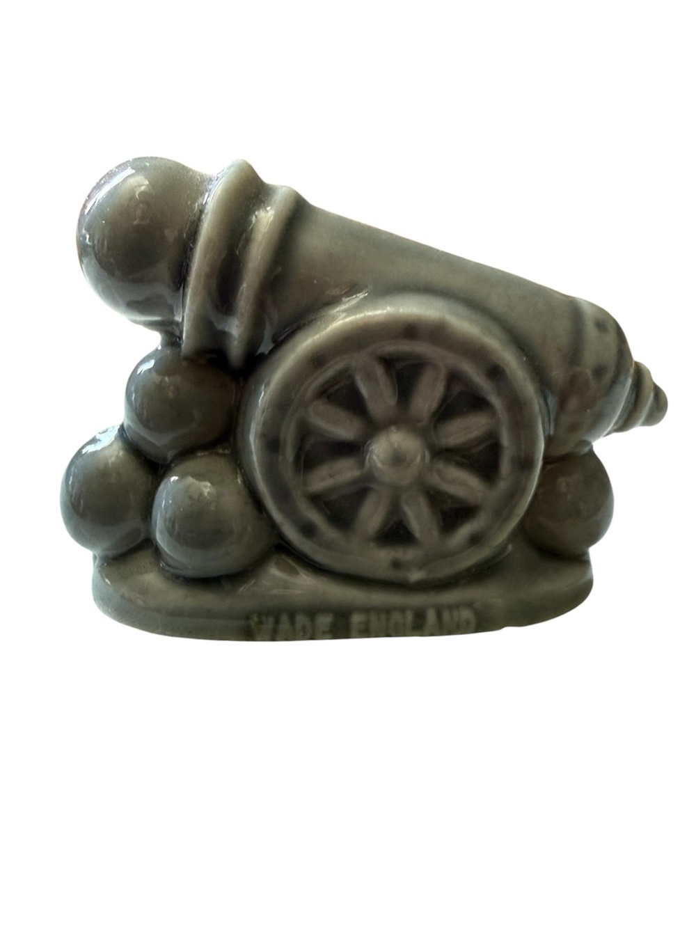 Made England Wade Whimseys Gray Ceramic Cannon Figurine - Circus collection